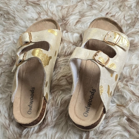 Outwoods Women's Double Strap Gold Sandals Size 8 🌴 - Picture 3 of 8